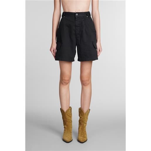 Isabel Marant shorts lisette in cotone nero