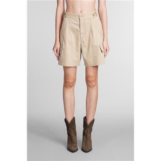Isabel Marant shorts lisette in cotone beige