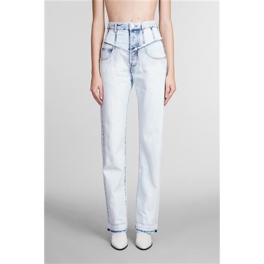 Isabel Marant jeans noemie in cotone celeste