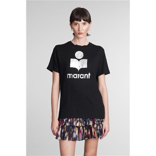Marant Etoile t-shirt zewel in lino nero