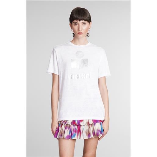Marant Etoile t-shirt zewel in lino bianco