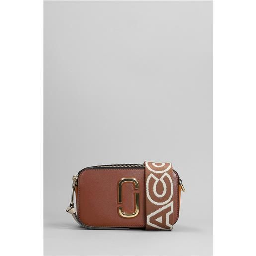 Marc Jacobs borsa a spalla snapshot in pelle marrone