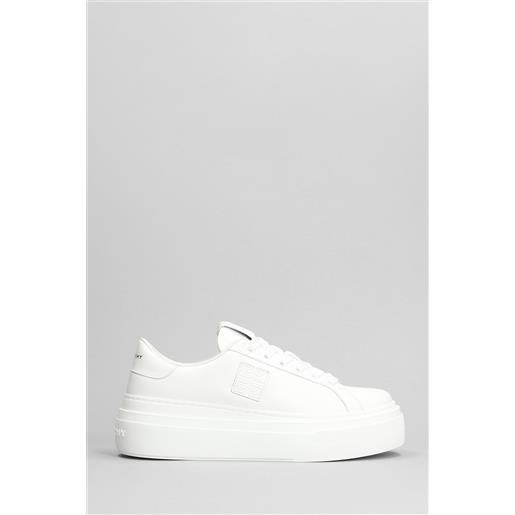 Givenchy sneakers city platform in pelle bianca