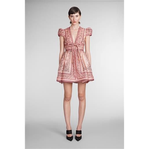 Zimmermann abito donna in lino rosa