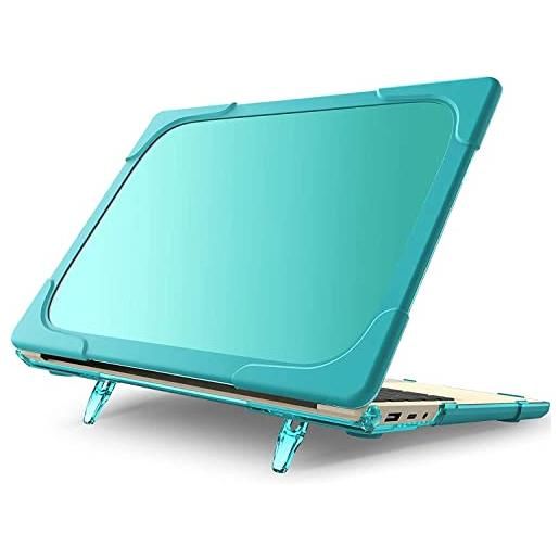 FONREST custodia per computer portatile per microsoft-surface-laptop-go-2/1 (2022/2020) 12,4'' antiurto rivestimento opaco satinato anti-impronte digitali, cover rigida con cavalletto pieghevole (alzavola)