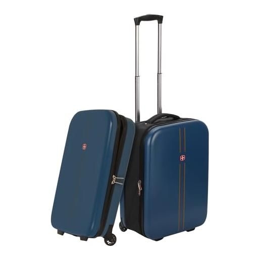 mosegor valigia da viaggio pieghevole, 52 cm, leggera, custodia rigida, bagaglio a mano, pieghevole, di medie dimensioni, in abs, materiale in policarbonato impermeabile, con 2 ruote e 1 lucchetto, 