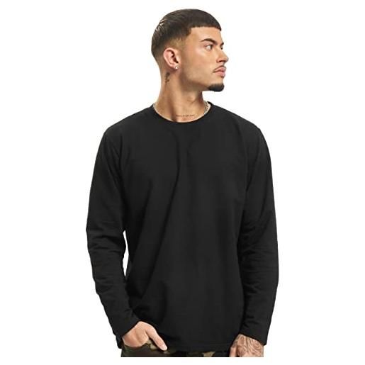 Urban Classics maglia a maniche lunghe elasticizzata maglietta, nero, s uomo