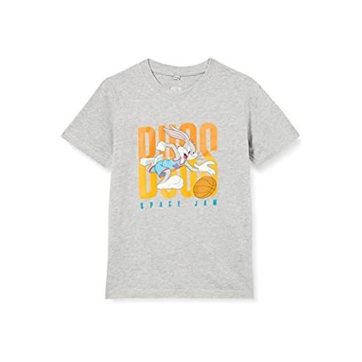 Mister Tee kids space jam balling bugs tee t-shirt, grigio, 110 cm-116 cm unisex-bambini e ragazzi