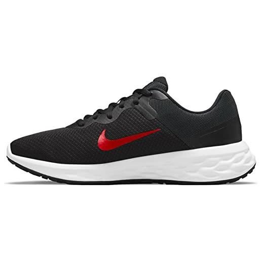 Nike revolution 6, scarpe de gimnastica uomo, black university red anthracite, 44 eu