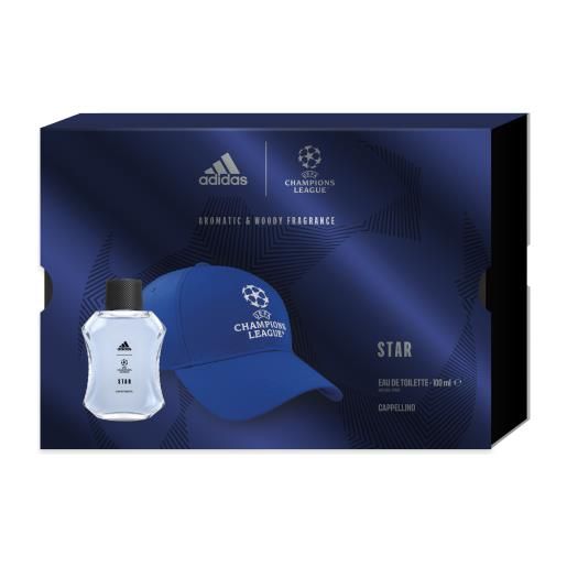 Adidas confezione regalo uefa: edt uomo 100 ml e cappello