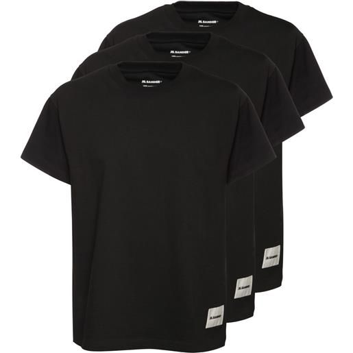 JIL SANDER set di 3 t-shirt plus in cotone