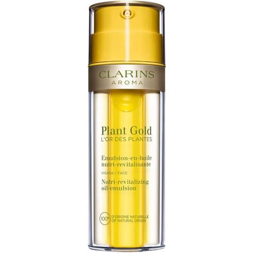 Clarins plant gold fluido in olio nutriente e rivitalizzante viso