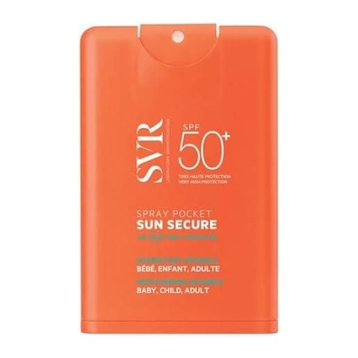 SVR sun secure - spray pocket idratante spf50+ pelle ipersensibile, 20ml