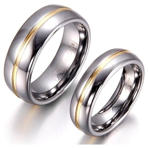 JewelryWe anelli fidanzamento coppia regolabile: anelli in tungsteno fede nuziale anello fedine sposa amicizia per san valentino regalo per lui lei