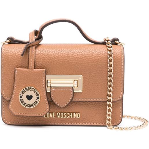 Love Moschino borsa tote mini con logo - toni neutri