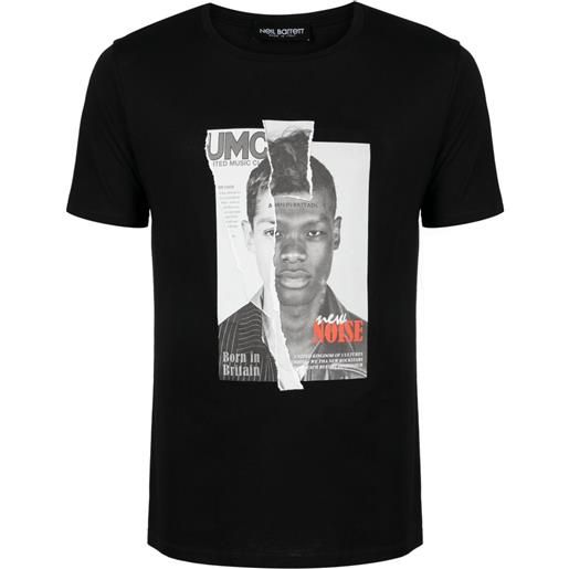 Neil Barrett t-shirt con stampa collage - nero