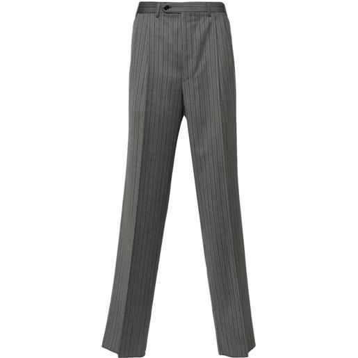 Canali pantaloni slim gessati - grigio