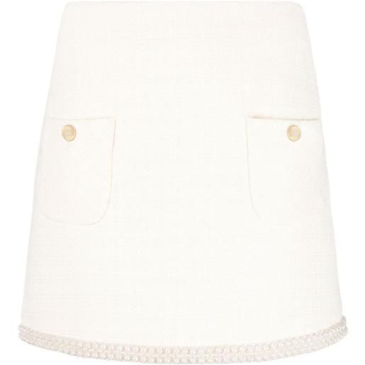 SANDRO a-line tweed miniskirt - toni neutri