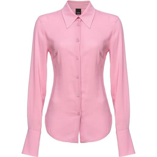 PINKO camicia con colletto ampio - rosa