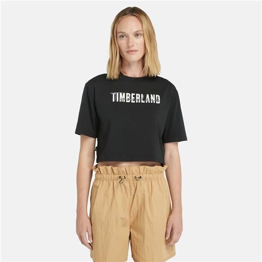 Timberland t-shirt corta da donna in colore nero colore nero