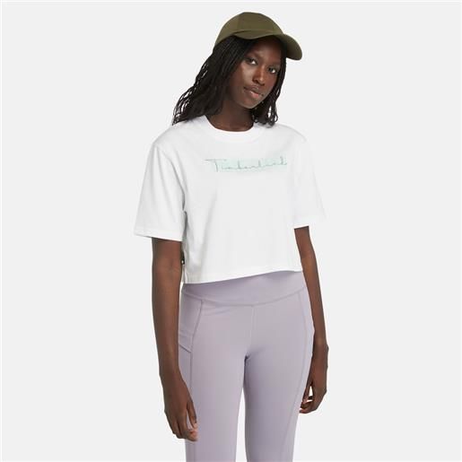 Timberland t-shirt corta da donna in bianco bianco