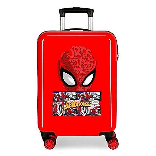 Marvel spiderman comic, bagagli per bambino, rosso (red), 38x55x20 cms
