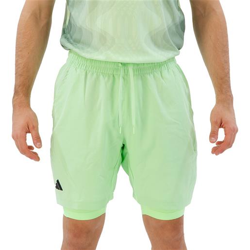 Adidas 2in1 pro shorts verde l uomo