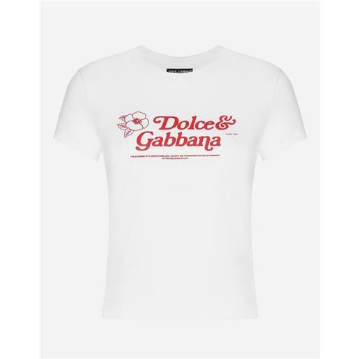 Dolce & Gabbana t-shirt in jersey con stampa dolce & gabbana