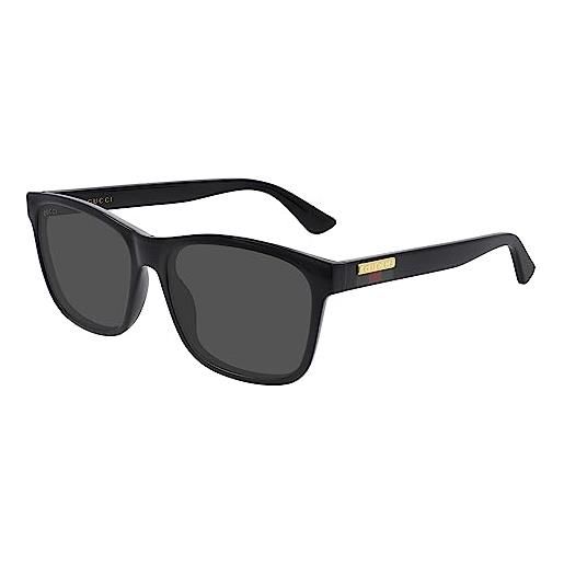 Gucci occhiali da sole gg0746s black/grey 57/17/145 uomo