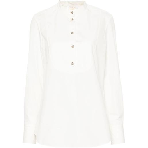 Chloé camicia con bottoni scolpiti - bianco