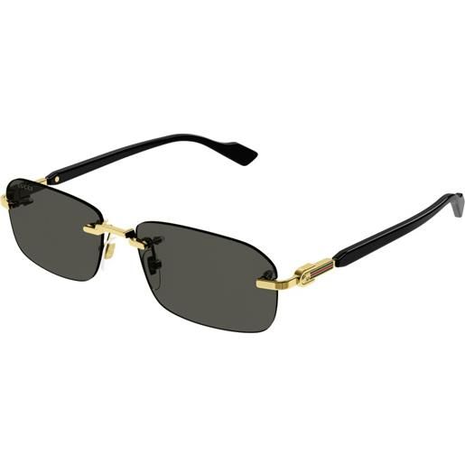 Gucci occhiali da sole Gucci gg1221s 001 001-gold-black-grey 56 16
