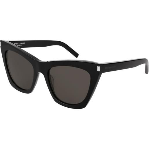 Yves Saint Laurent occhiali da sole Yves Saint Laurent sl 214 kate 001 001-black-black-grey 55 20