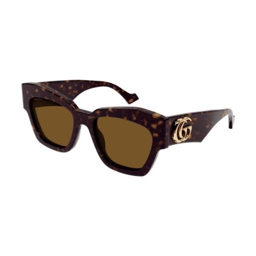 Gucci occhiali da sole Gucci gg1422s 003 003-havana-havana-brown 55 19