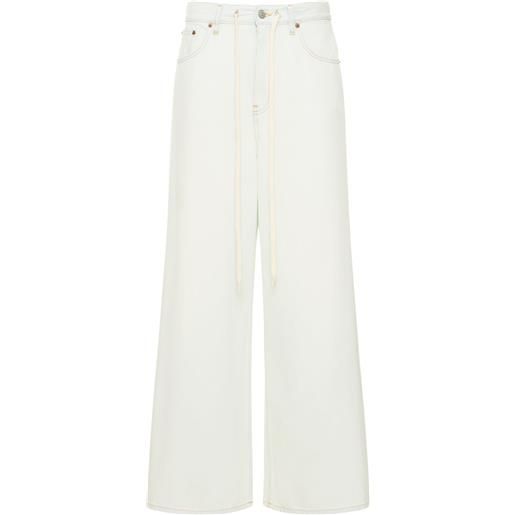 MM6 MAISON MARGIELA jeans larghi vita alta in denim di cotone