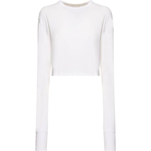 LES TIEN t-shirt cropped in cotone