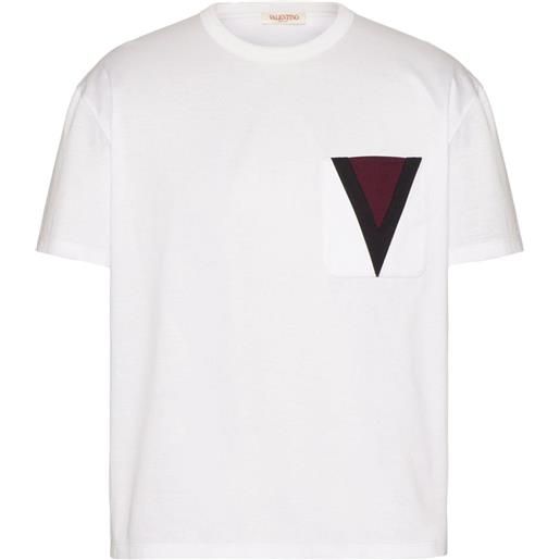Valentino Garavani t-shirt con dettaglio a v - bianco