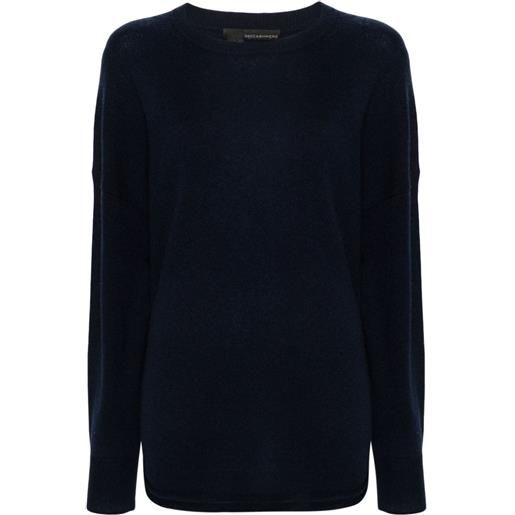 360Cashmere maglione a coste con effetto spazzolato - blu