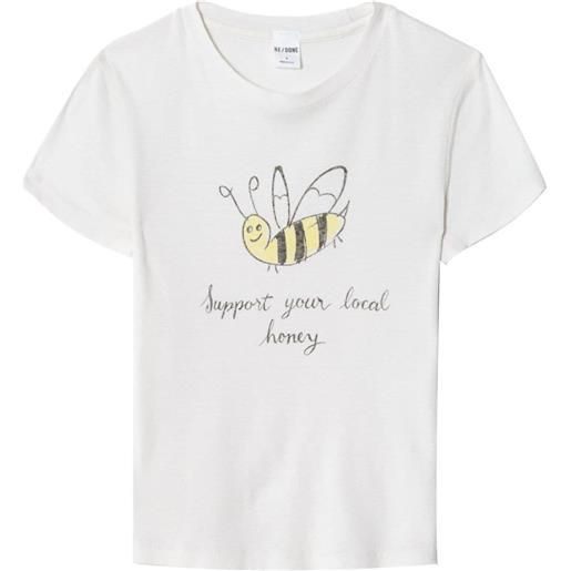 RE/DONE t-shirt con stampa baby local honey anni '90 - bianco