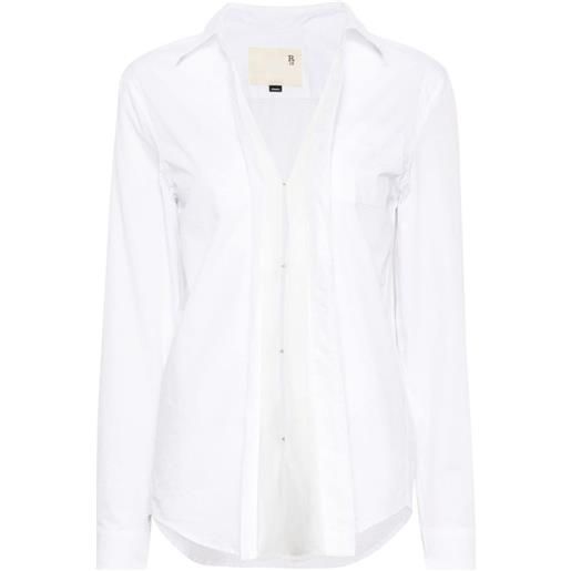 R13 camicia semi trasparente - bianco