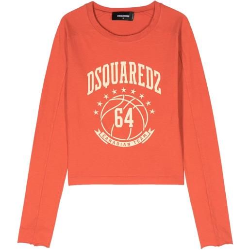 Dsquared2 t-shirt college fit - arancione