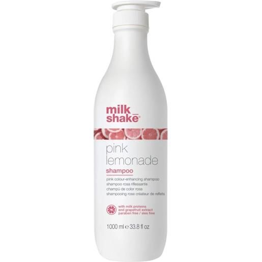 milk_shake pink lemonade shampoo 1000ml novita' 2023 - shampoo rosa riflessante capelli biondi