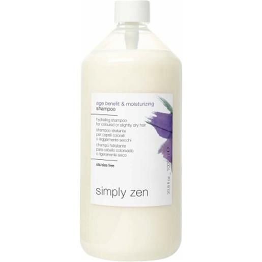 Simply Zen age benefit & moisturizing shampoo 1000ml - shampoo idratante protettivo capelli colorati