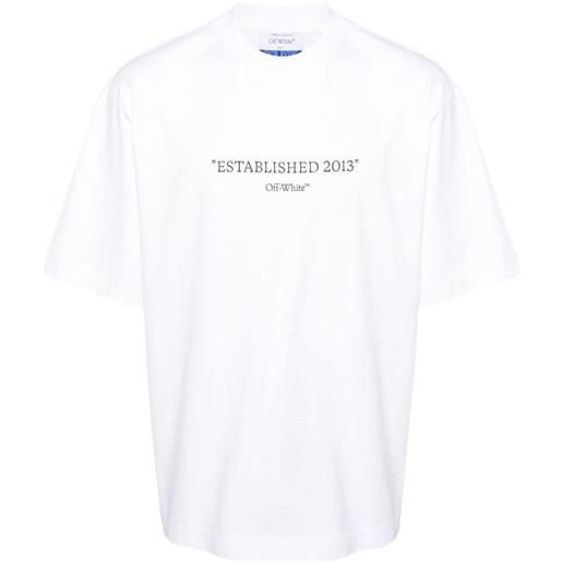 Off-White t-shirt con stampa established 2013 - bianco