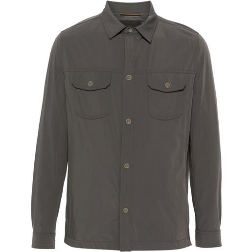 Moorer giacca-camicia a maniche lunghe - grigio