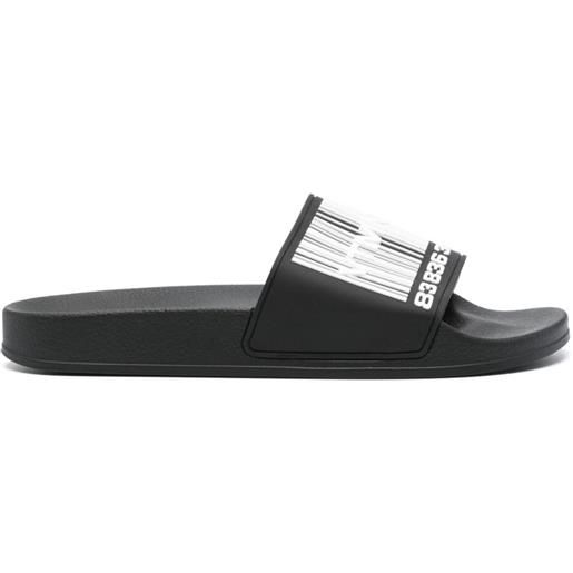 VTMNTS sandali slides con stampa - nero