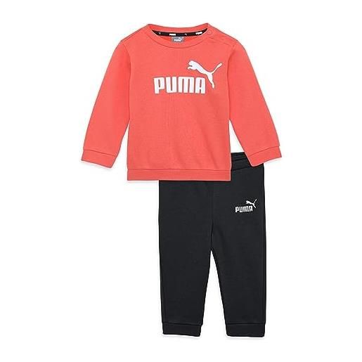 PUMA minicats ess crew jogger fl tuta da pista, blu da corsa, 80 unisex-bambini