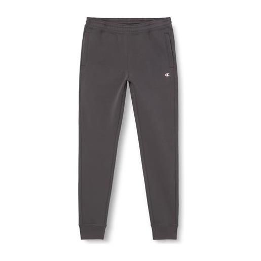 Champion authentic pants c-logo slim pantaloni da tuta, grigio grafite, xxl uomo fw23