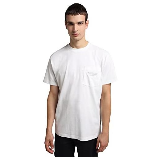 NAPAPIJRI t-shirt uomo np0a4gbp bianco