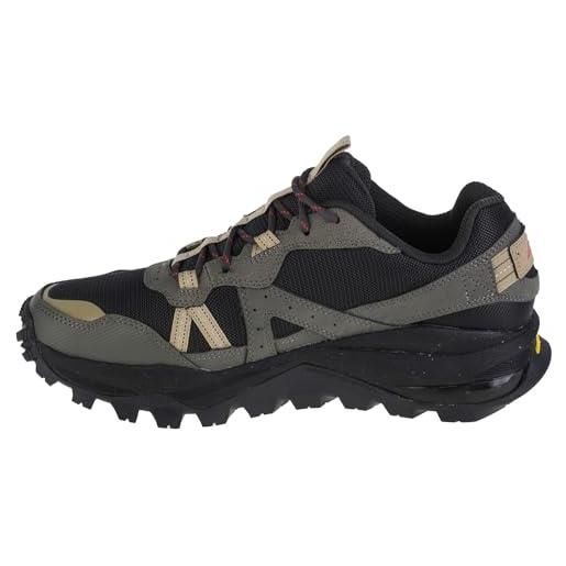 Skechers arch fit trail air, scarpe da trekking uomo, olive leather mesh black trim, 39 eu