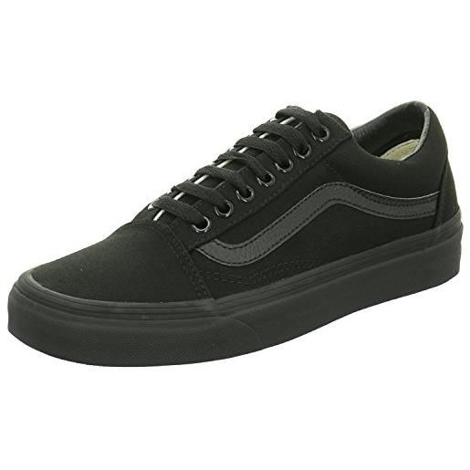 Vans old skool (suede/canvas), sneaker unisex - adulto, nero black white, 35 eu